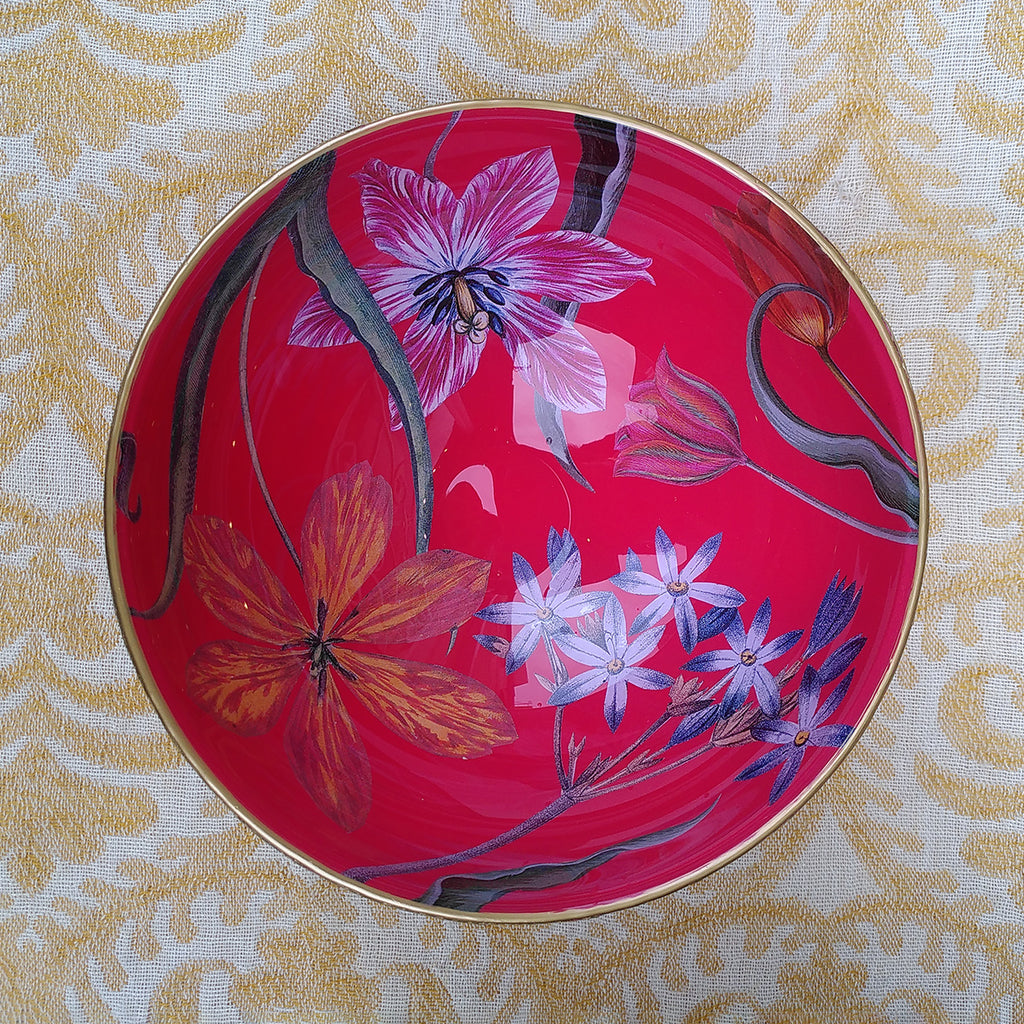 Decoupage Bowl: Mixed Flowers - Alex Stewart Carter