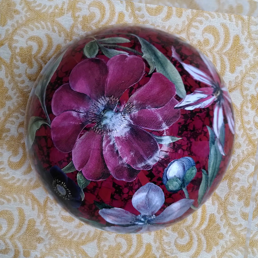 Decoupage Bowl: Peonies and Poppies - Alex Stewart Carter