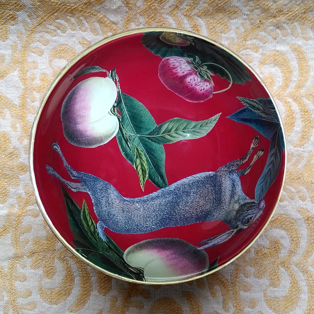 Decoupage Bowl: Hares - Alex Stewart Carter