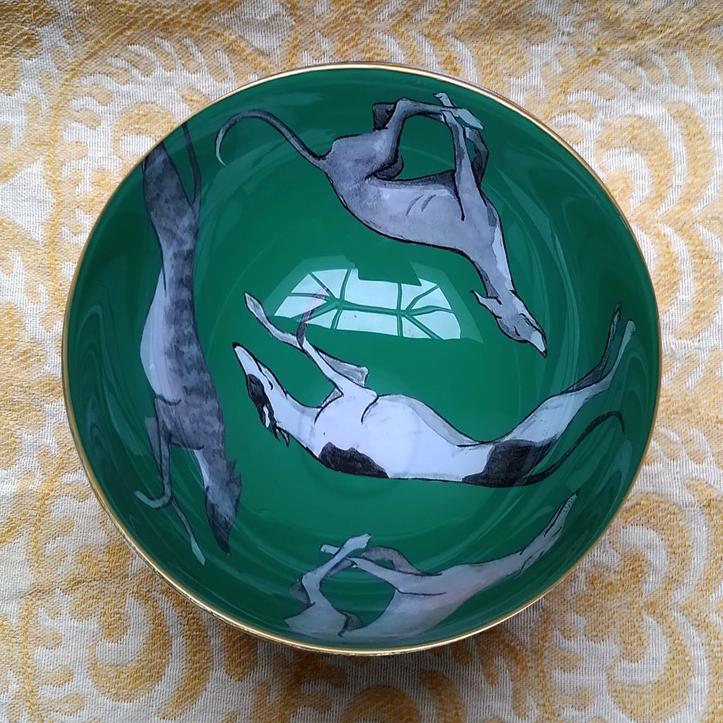 Decoupage Bowl: Longdogs - Alex Stewart Carter