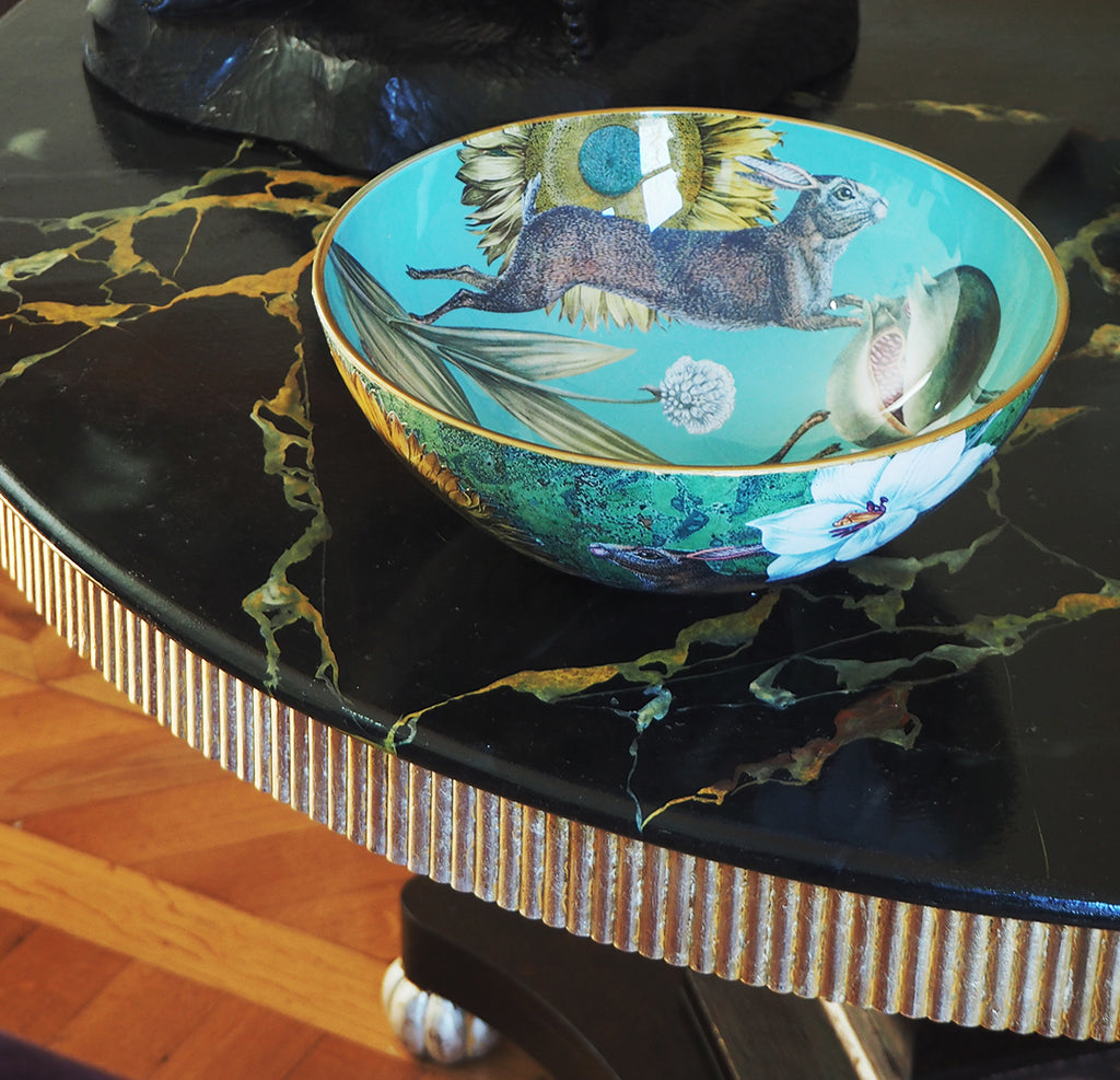 Decoupage Bowl: Hares - Alex Stewart Carter