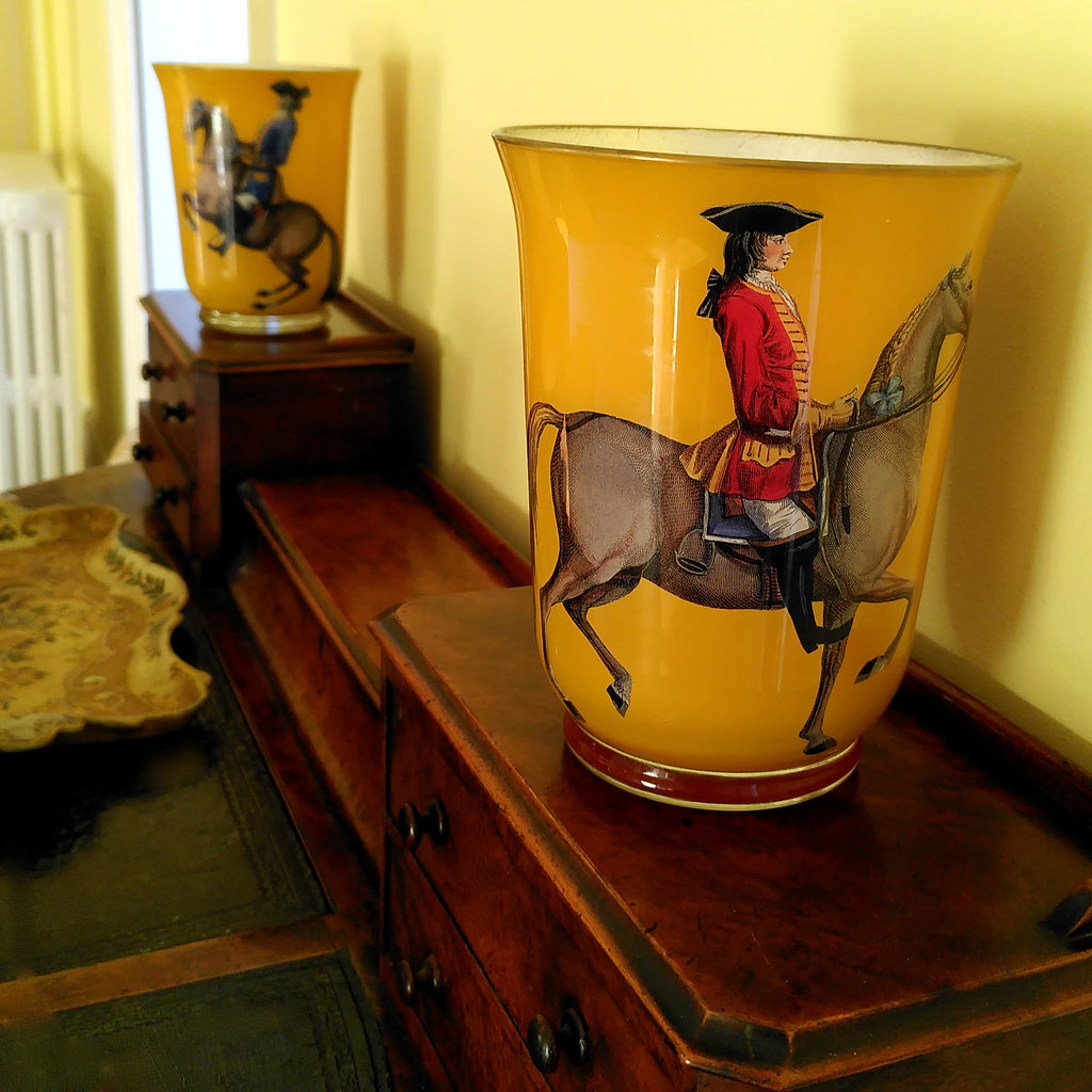 Decoupage Candle: Horses and Riders - Alex Stewart Carter