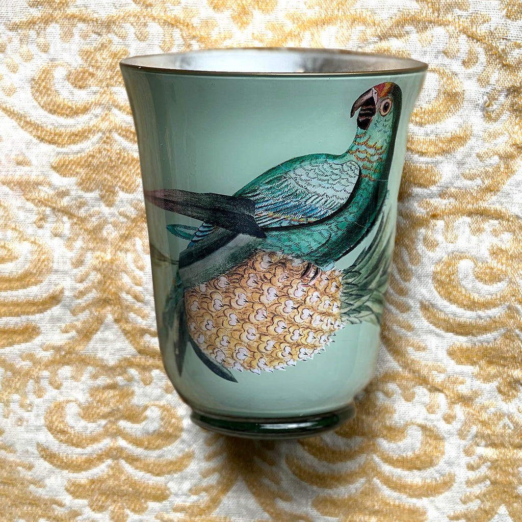 Decoupage Candle: Tropical Bird - Alex Stewart Carter