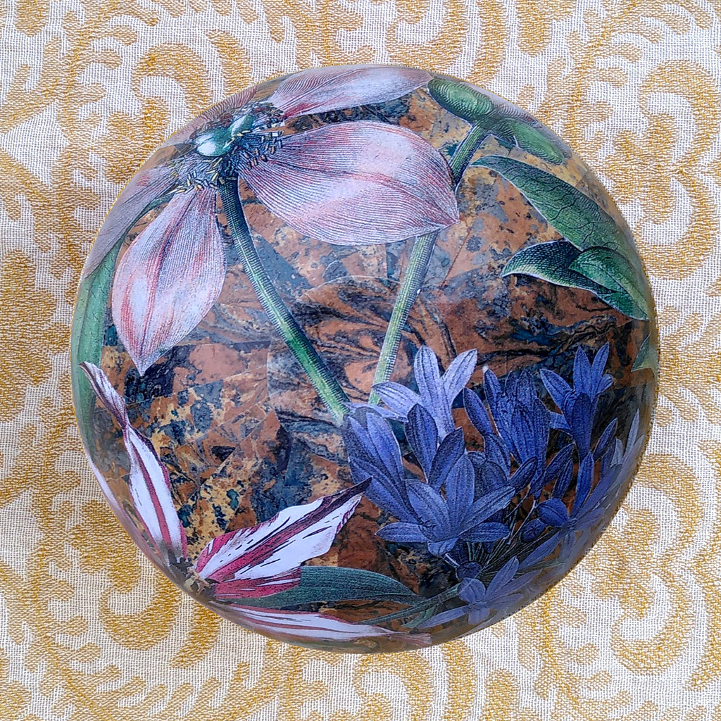 Limited Edition Decoupage Bowl: Peonies and Agapanthus - Alex Stewart Carter