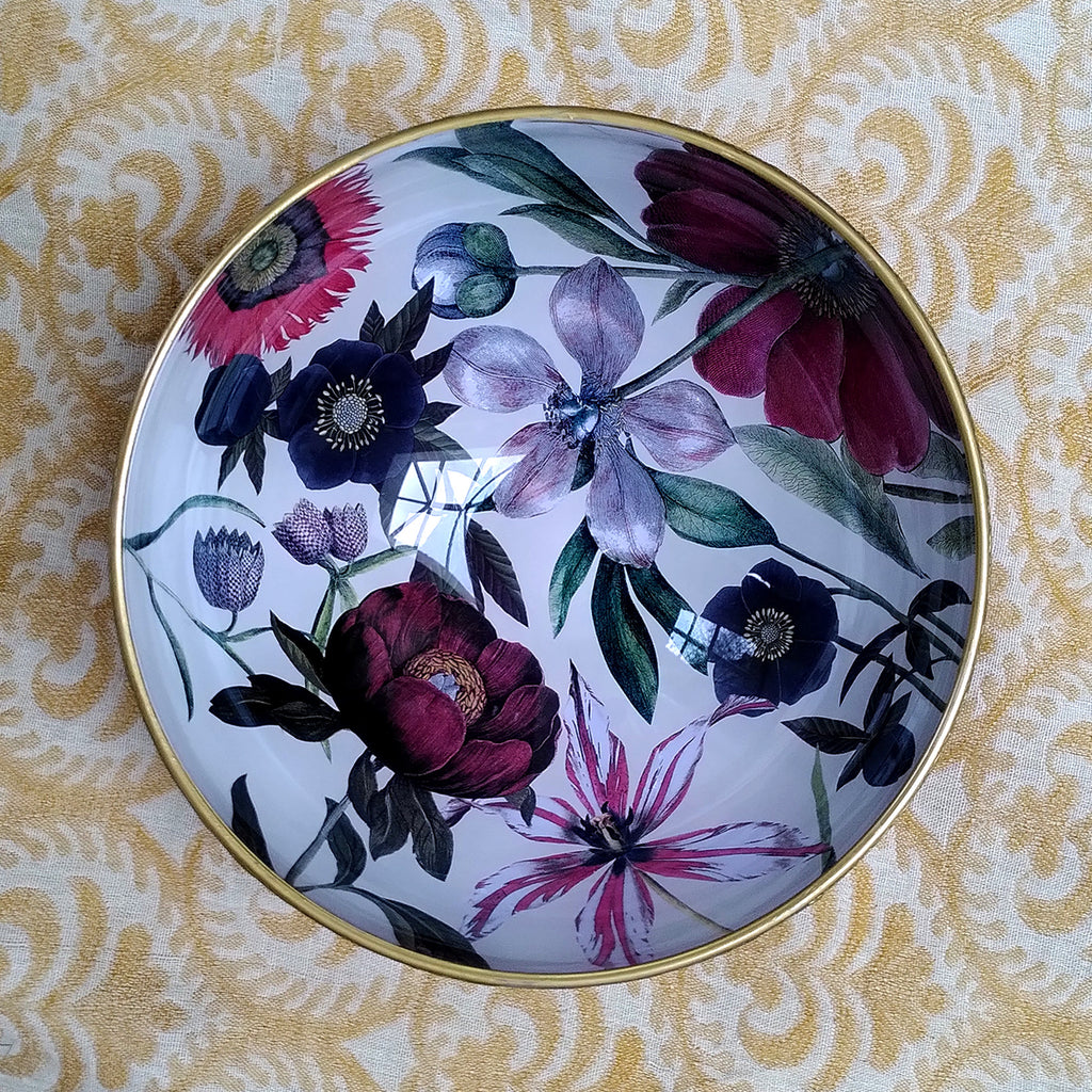 Decoupage Bowl: Peonies and Poppies - Alex Stewart Carter