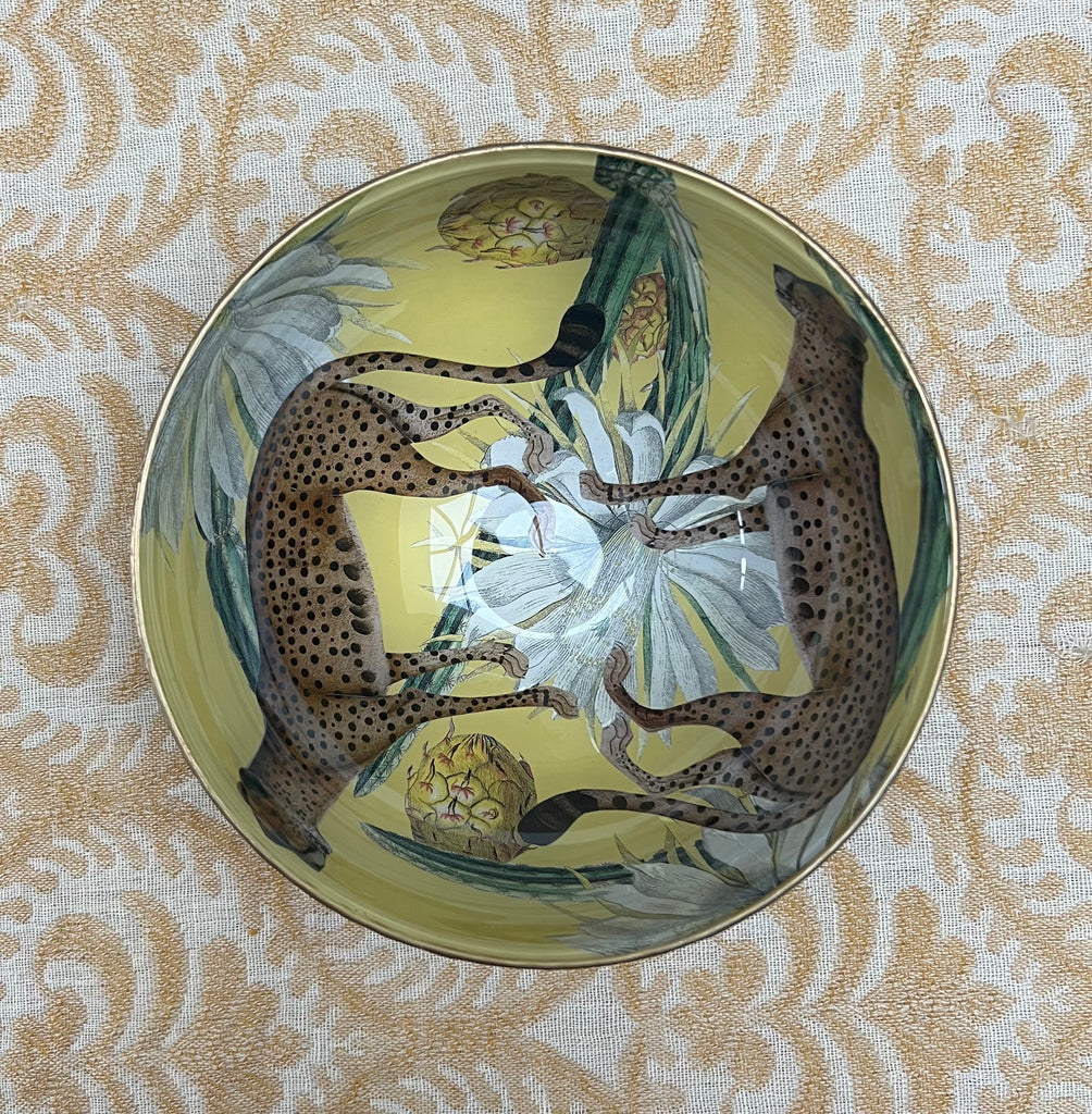 Decoupage Bowl: Leopard - Alex Stewart Carter