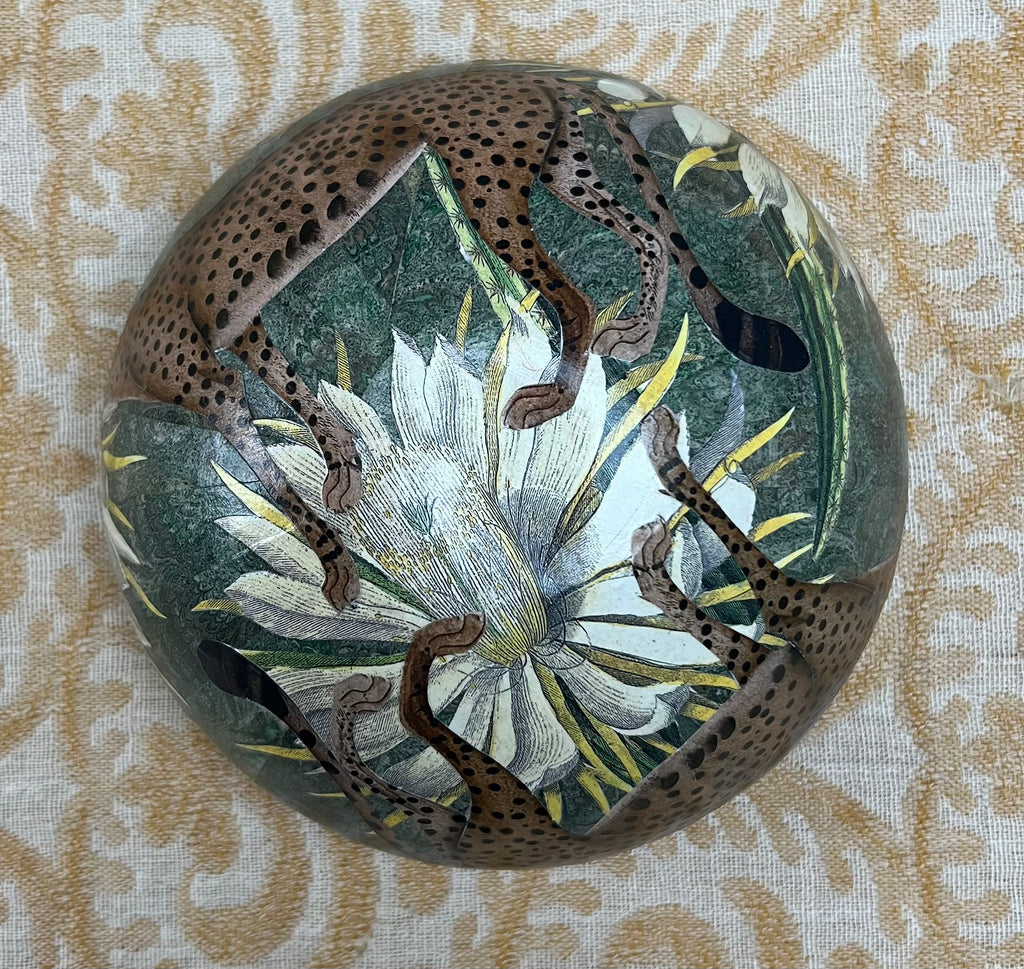 Decoupage Bowl: Leopard - Alex Stewart Carter